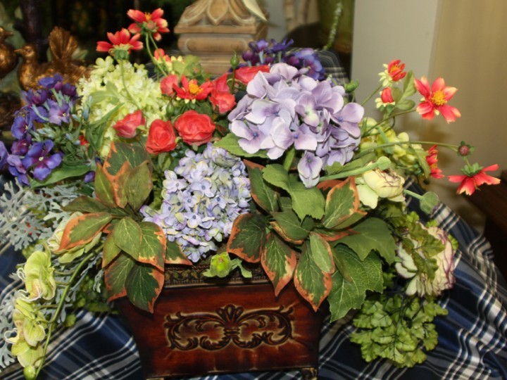 Silk plants and flowers