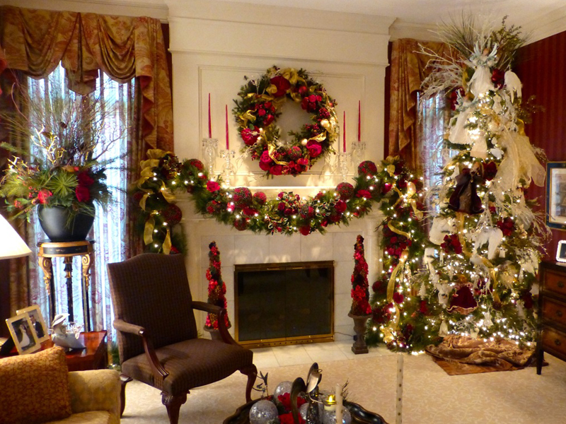 Christmas decorated room