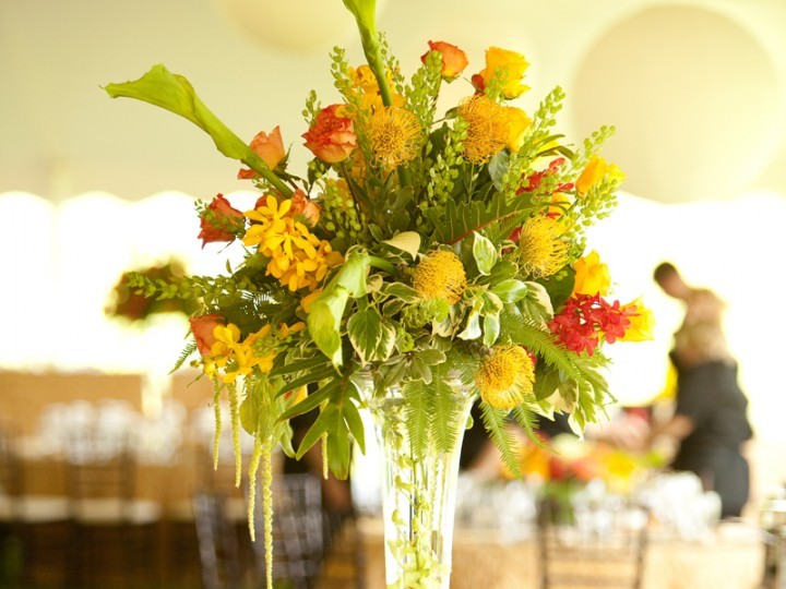 Yellow and green bouquet