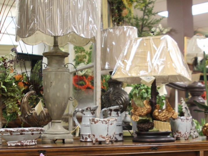 Home decor lamps and pottery