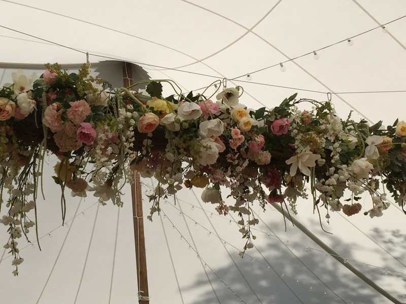 A traditional style wedding tent