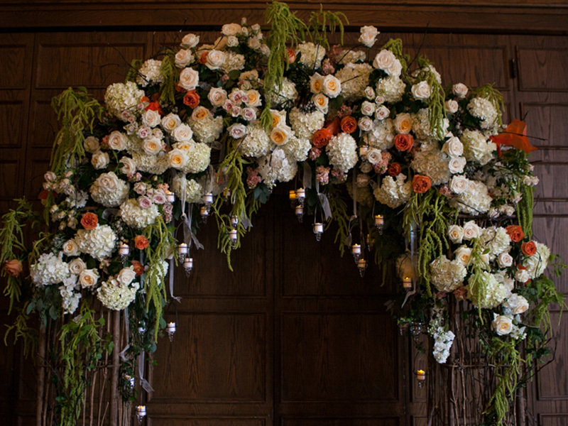 English countryside wedding floral arch