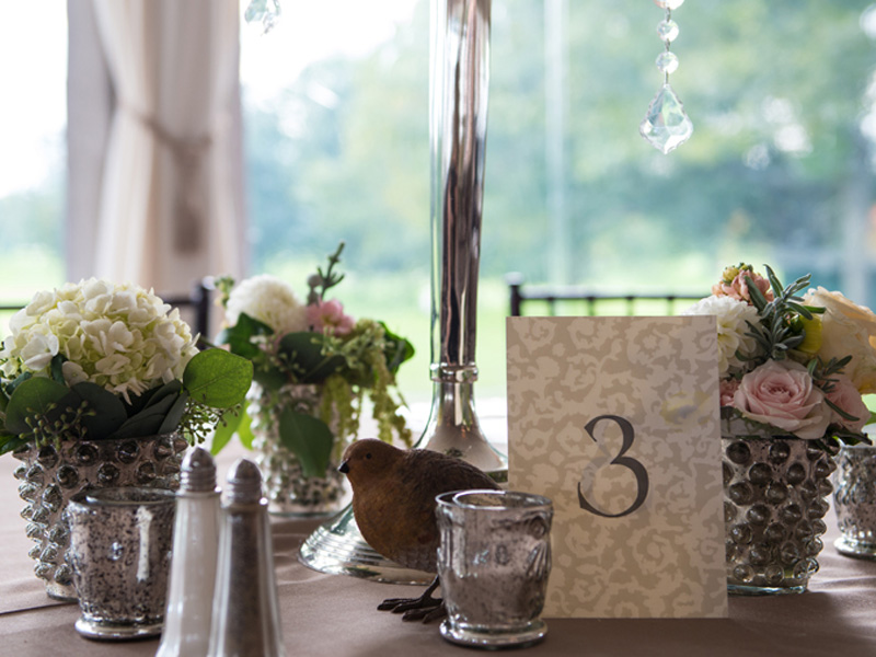 Wedding table arrangement