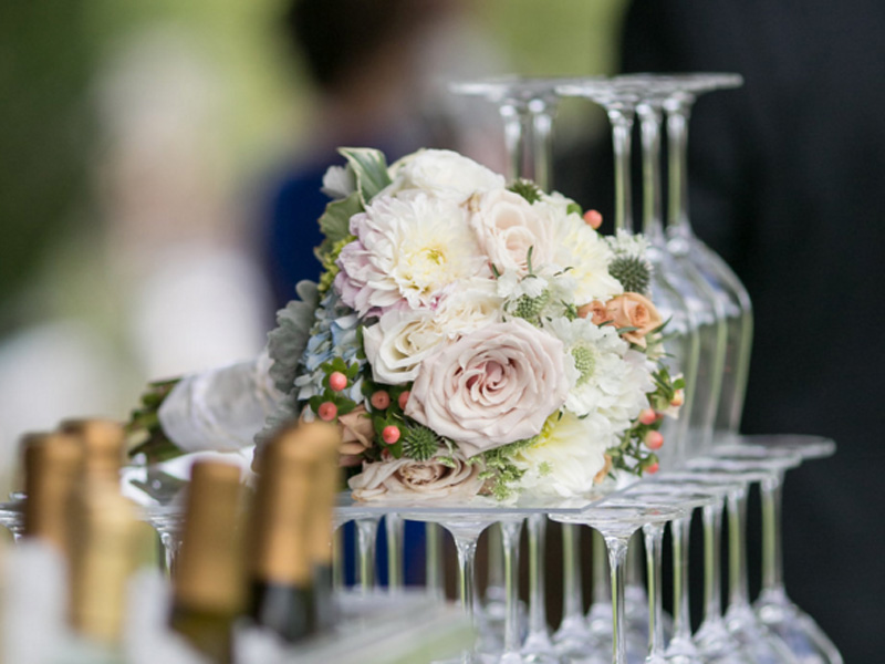 Pretty pastels wedding bouquet