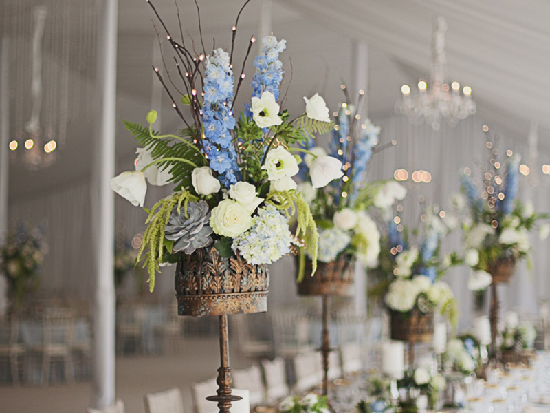 Pretty Pastels Head Table Arrangement