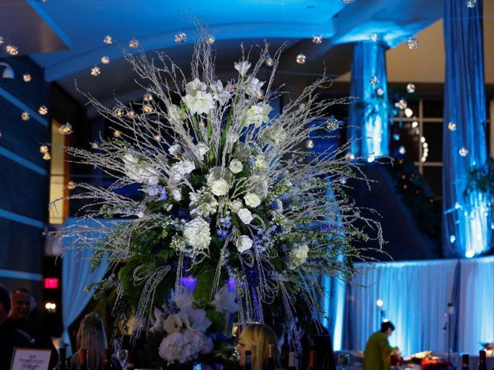 Floral design at event venue