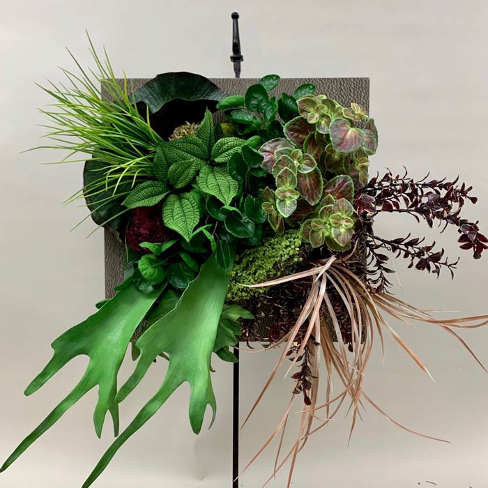 Modern silk flower wreath design