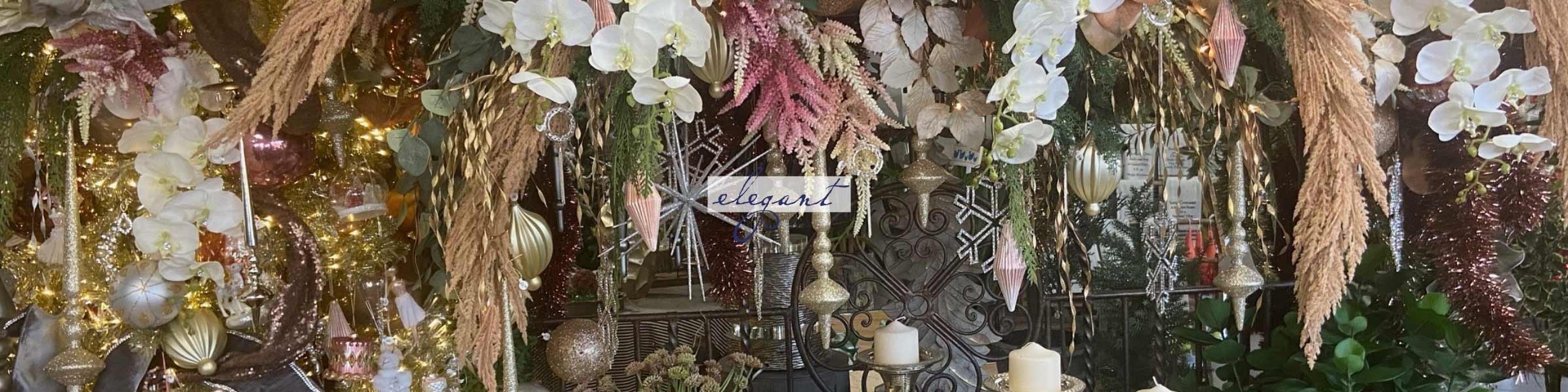 Elegant holiday gifts and decorations