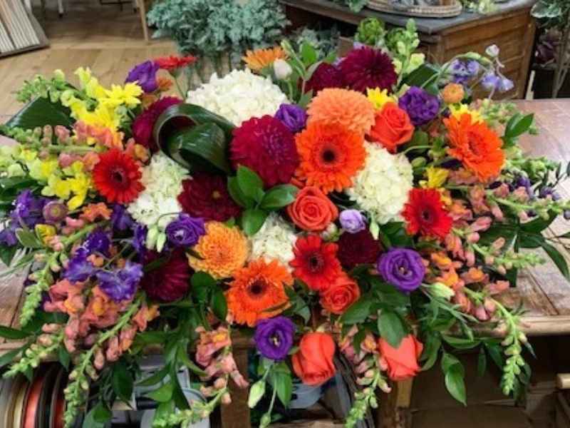 Large mixed flower funeral or sympathy spray