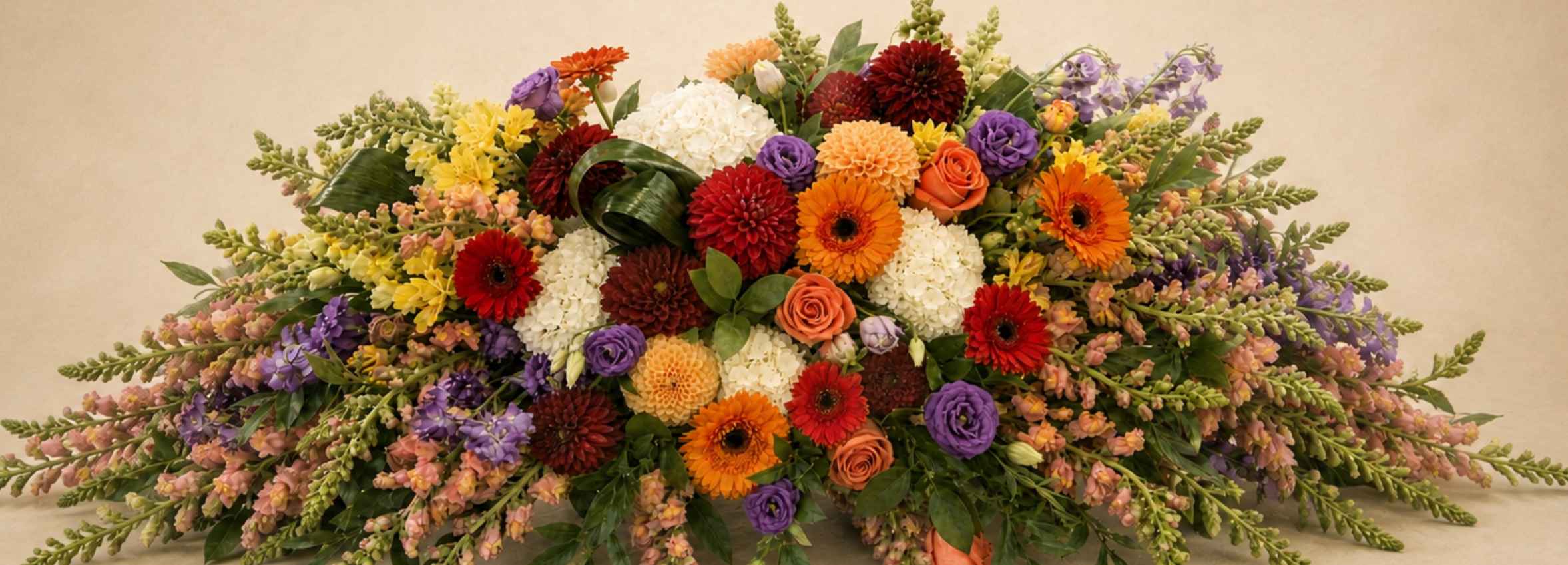 Funeral fresh floral casket spray